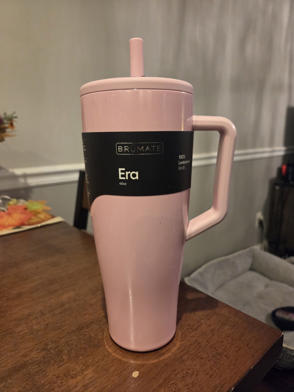 Era 40oz Pink Travel Mug with Handle